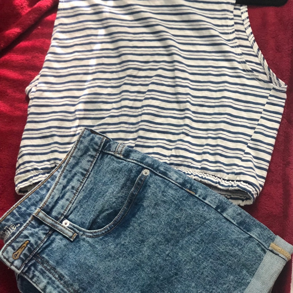 High Rise Jean Shorts - Picture 2 of 8